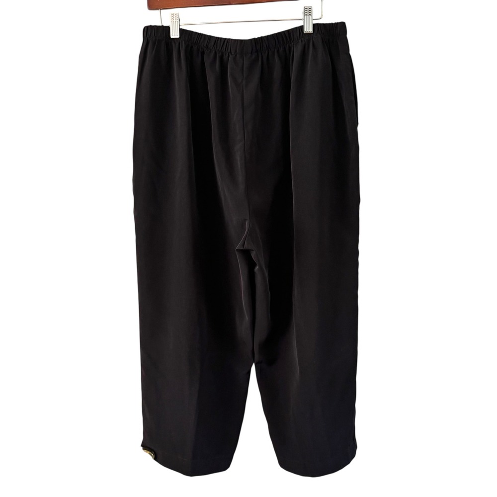 Susan Graver‎ Style Cropped Pants Elastic Waist Casual Black XL
